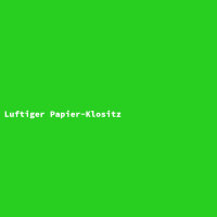 Luftiger Papier-Klositz