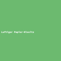 Luftiger Papier-Klositz