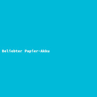 Beliebter Papier-Akku