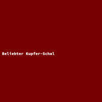 Beliebter Kupfer-Schal